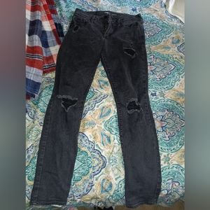 Black ripped old navy jeans size 6